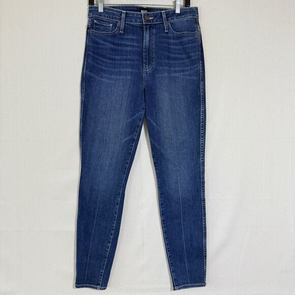 Paige Skinny Womens Jeans Blue Size 30 Stretch Mid Rise Medium Wash - Picture 1 of 9